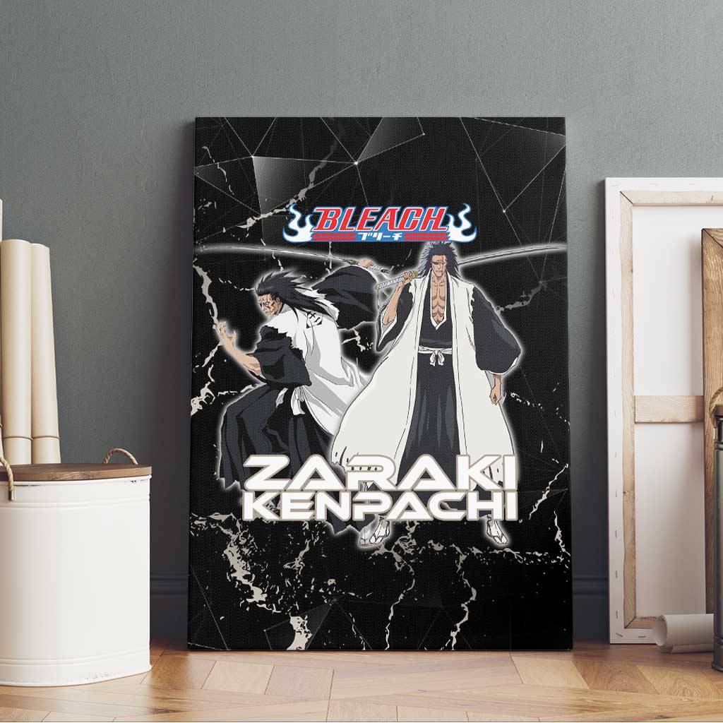 Zaraki Kenpachi Bleach Canvas Wall Art Dark Marble Anime Shatter Style