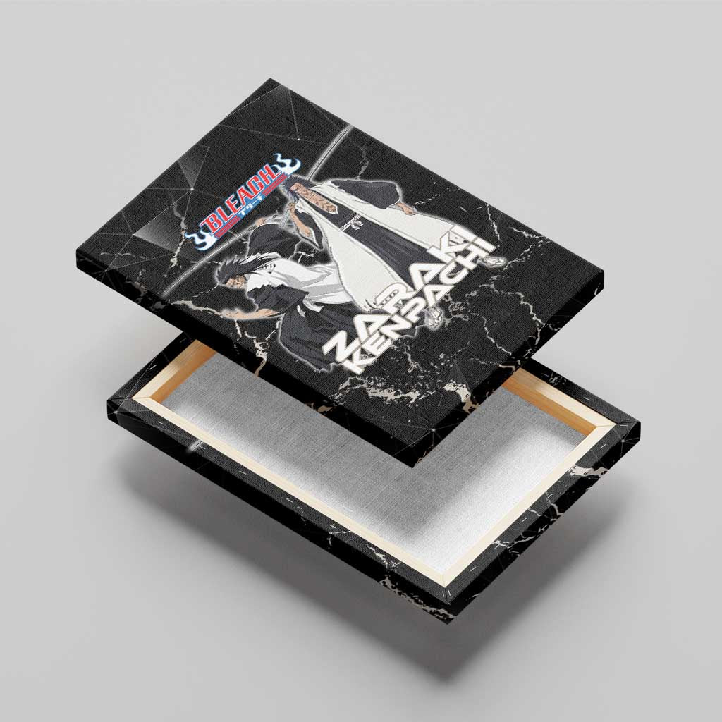 Zaraki Kenpachi Bleach Canvas Wall Art Dark Marble Anime Shatter Style