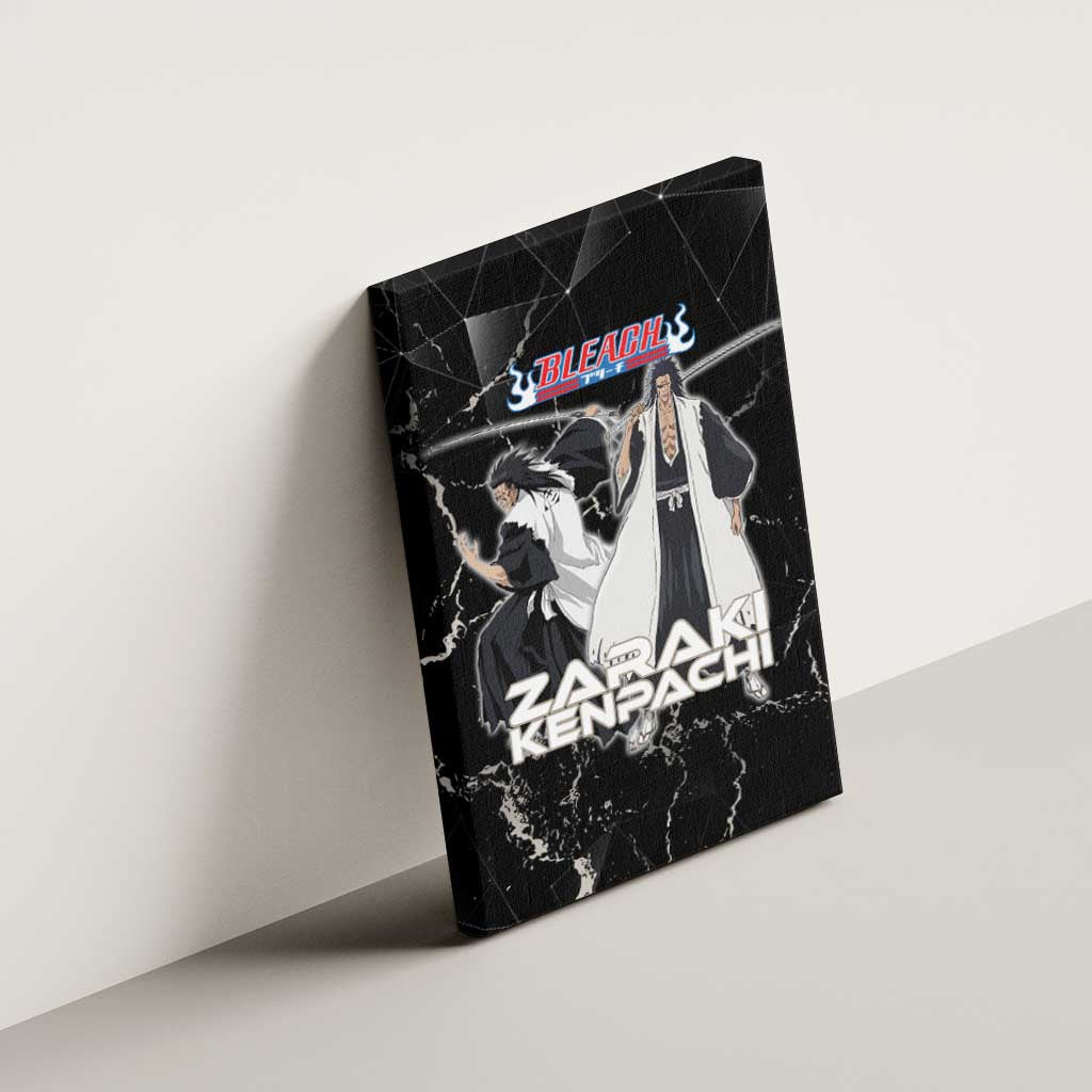 Zaraki Kenpachi Bleach Canvas Wall Art Dark Marble Anime Shatter Style