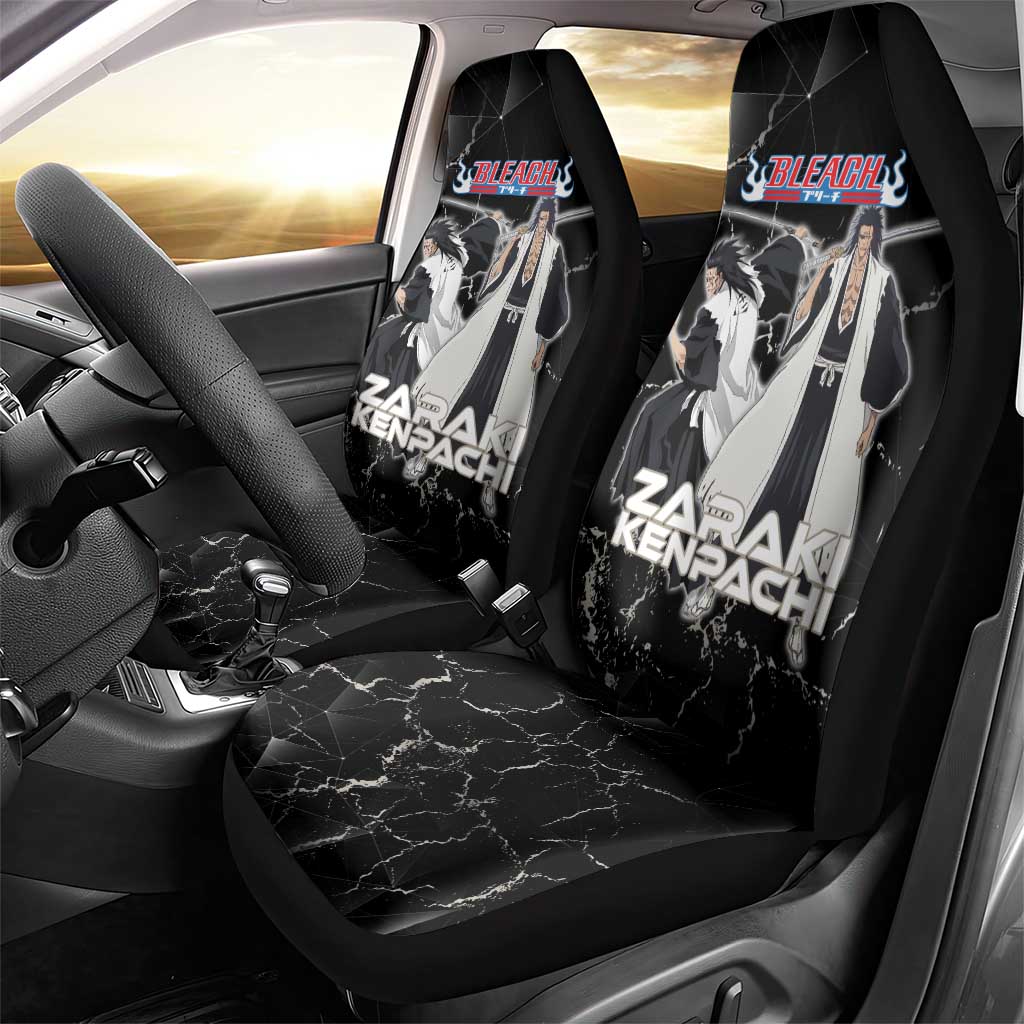 Zaraki Kenpachi Bleach Car Seat Cover Dark Marble Anime Shatter Style