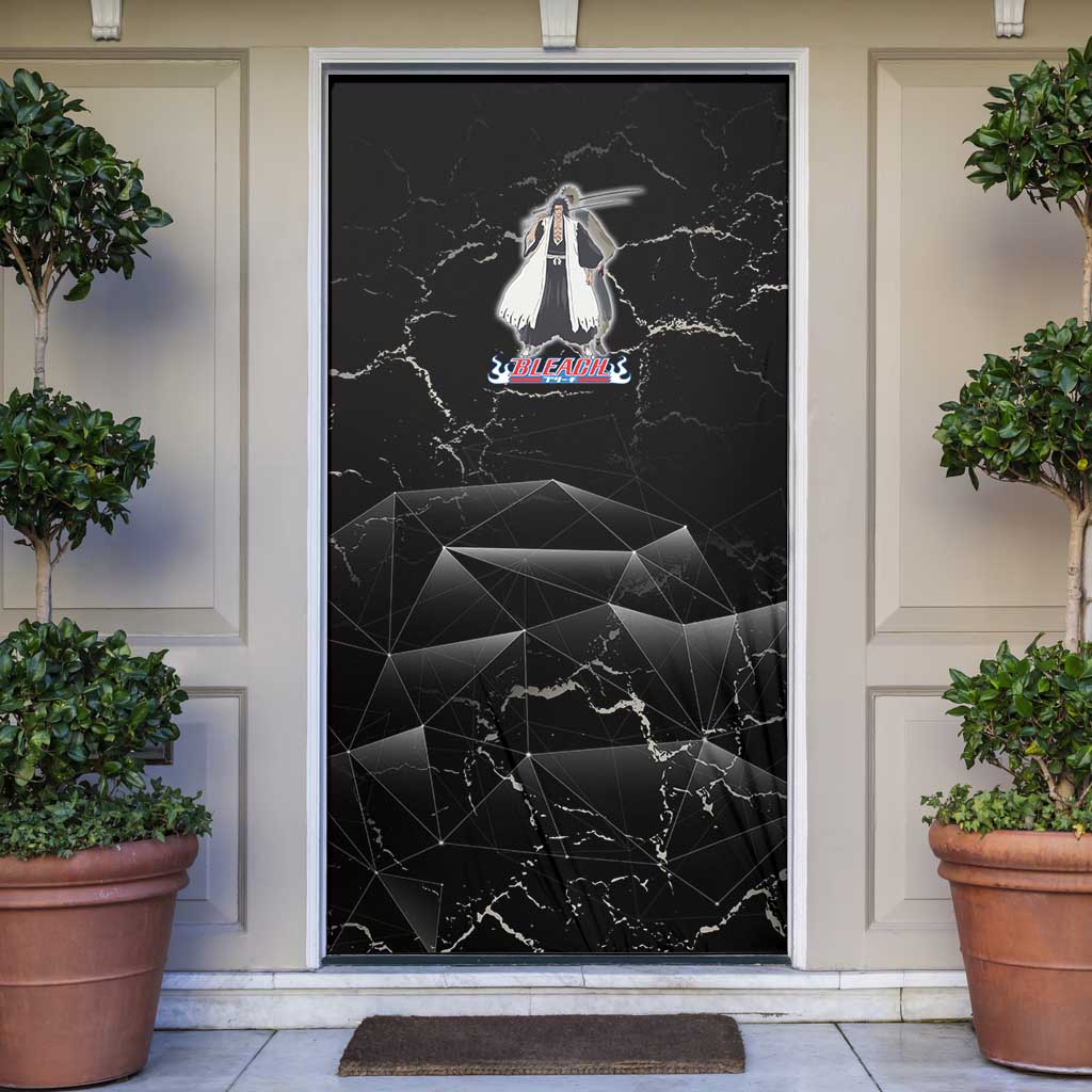 Zaraki Kenpachi Bleach Door Cover Dark Marble Anime Shatter Style