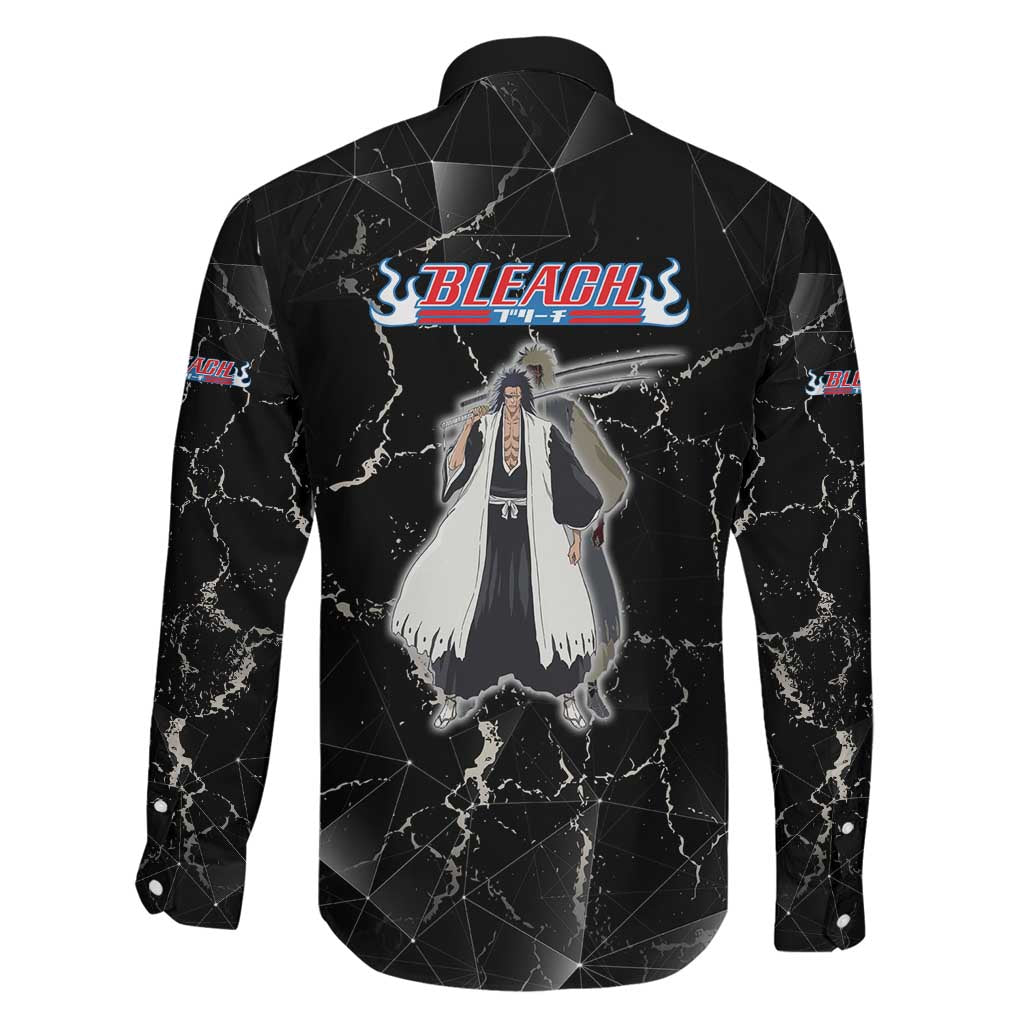 Zaraki Kenpachi Bleach Family Matching Mermaid Dress and Hawaiian Shirt Dark Marble Anime Shatter Style
