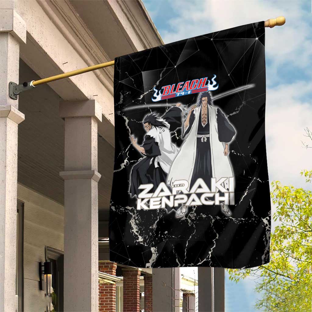 Zaraki Kenpachi Bleach Garden Flag Dark Marble Anime Shatter Style
