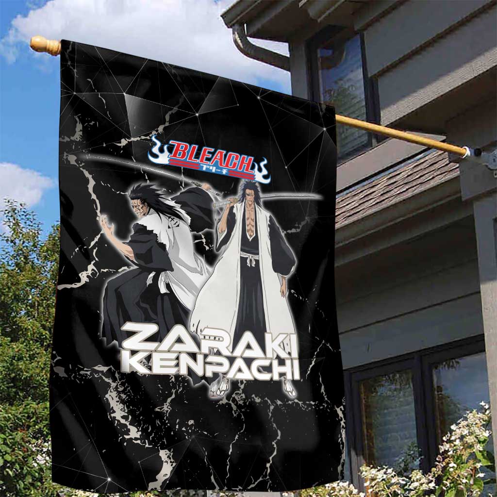 Zaraki Kenpachi Bleach Garden Flag Dark Marble Anime Shatter Style