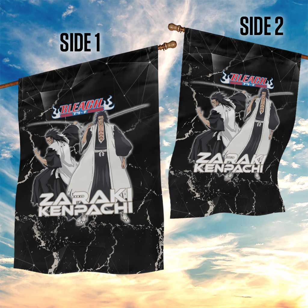 Zaraki Kenpachi Bleach Garden Flag Dark Marble Anime Shatter Style