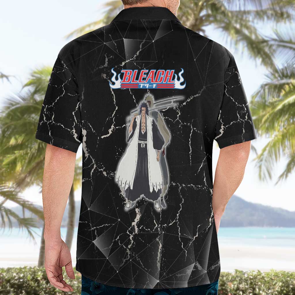 Zaraki Kenpachi Bleach Hawaiian Shirt Dark Marble Anime Shatter Style