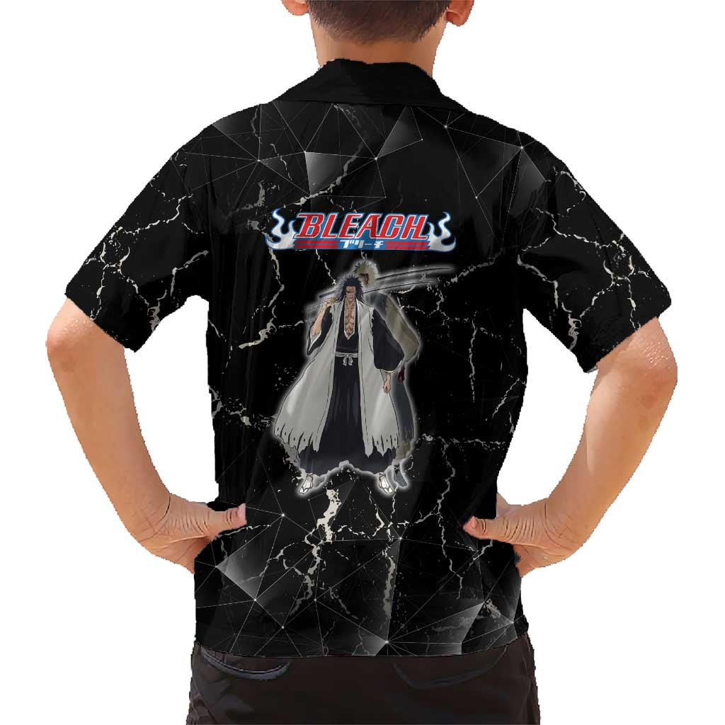 Zaraki Kenpachi Bleach Kid Hawaiian Shirt Dark Marble Anime Shatter Style