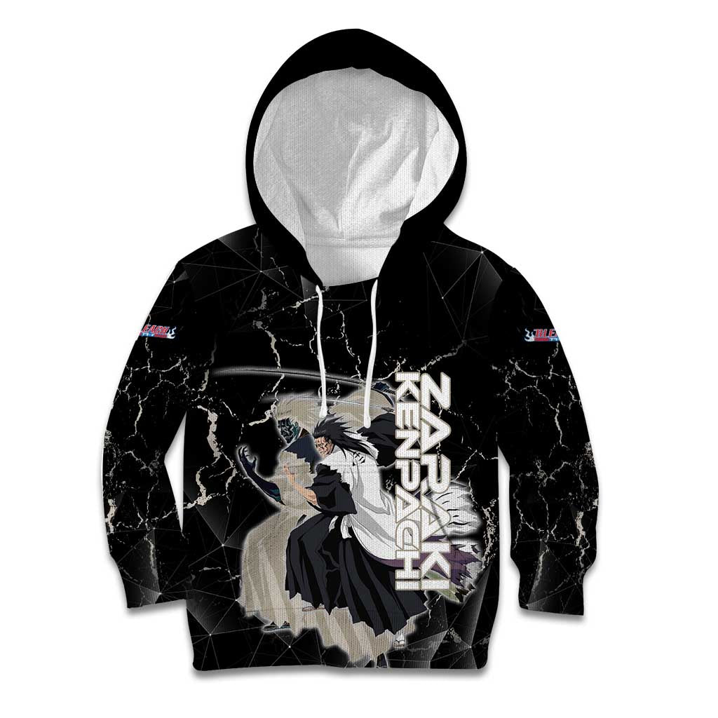 Zaraki Kenpachi Bleach Kid Hoodie Dark Marble Anime Shatter Style