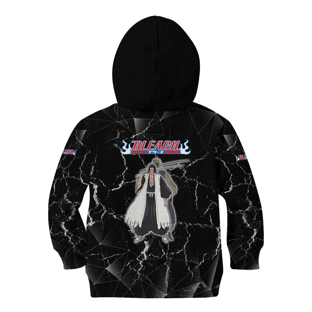Zaraki Kenpachi Bleach Kid Hoodie Dark Marble Anime Shatter Style