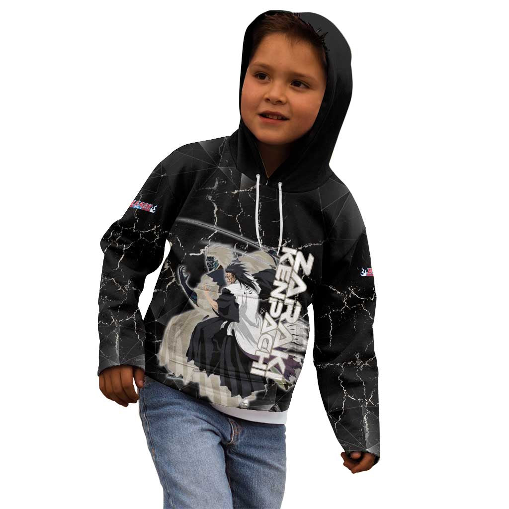 Zaraki Kenpachi Bleach Kid Hoodie Dark Marble Anime Shatter Style