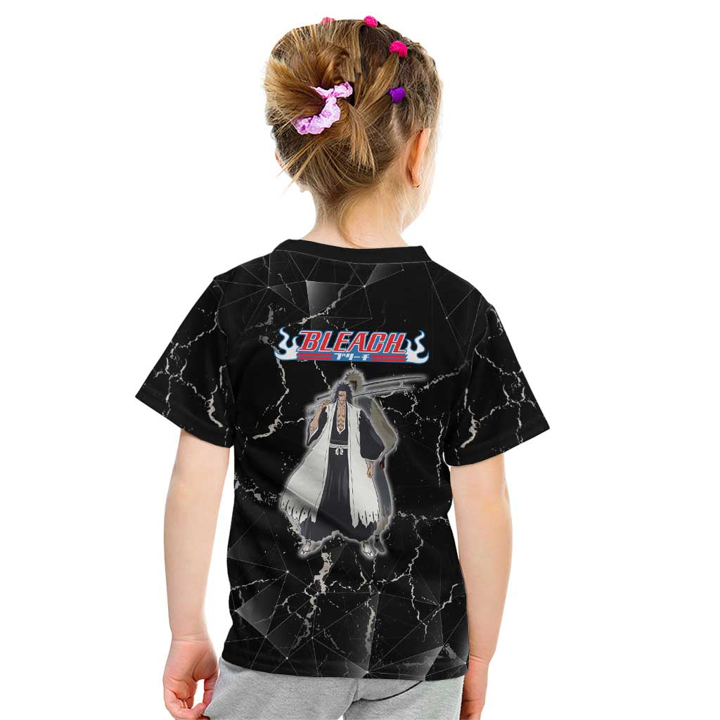 Zaraki Kenpachi Bleach Kid T Shirt Dark Marble Anime Shatter Style