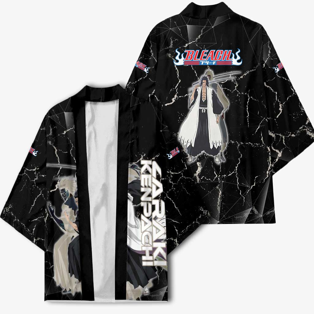 Zaraki Kenpachi Bleach Kimono Dark Marble Anime Shatter Style