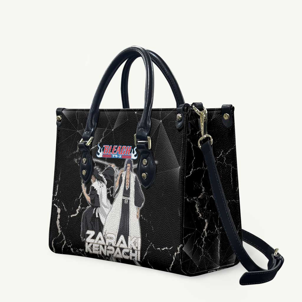 Zaraki Kenpachi Bleach Leather Bag Dark Marble Anime Shatter Style