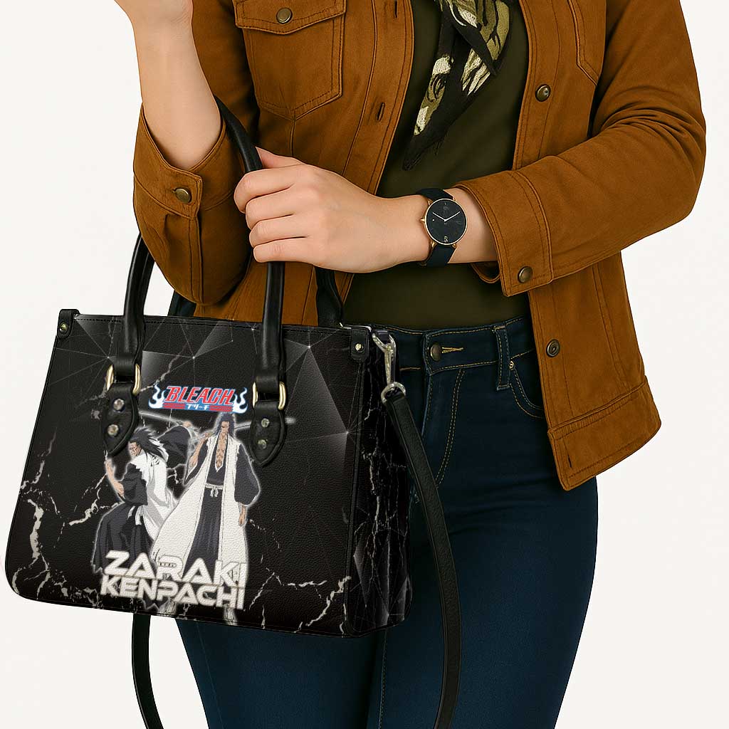 Zaraki Kenpachi Bleach Leather Bag Dark Marble Anime Shatter Style
