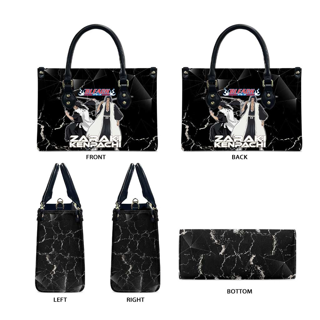 Zaraki Kenpachi Bleach Leather Bag Dark Marble Anime Shatter Style