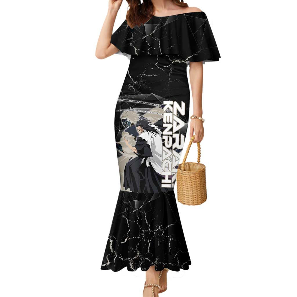 Zaraki Kenpachi Bleach Mermaid Dress Dark Marble Anime Shatter Style