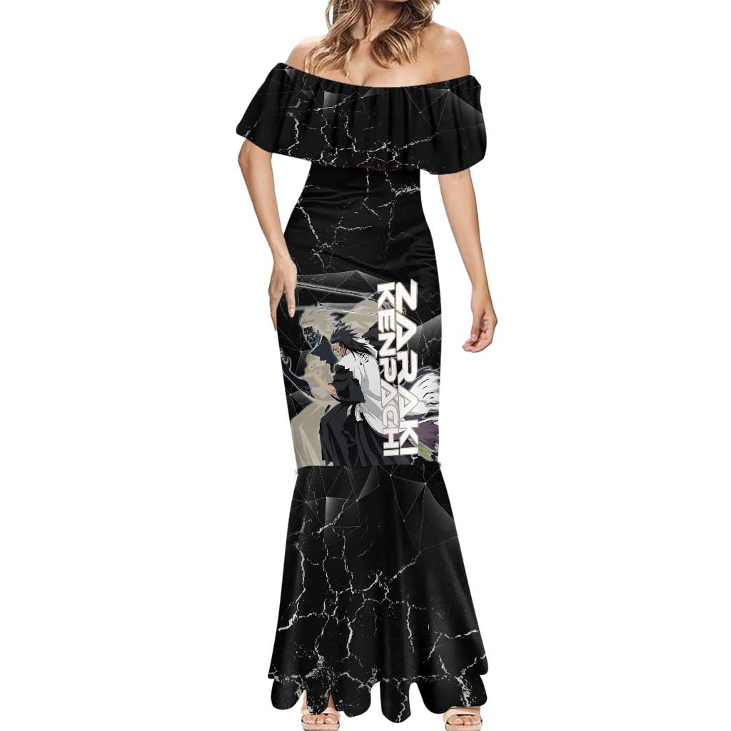 Zaraki Kenpachi Bleach Mermaid Dress Dark Marble Anime Shatter Style