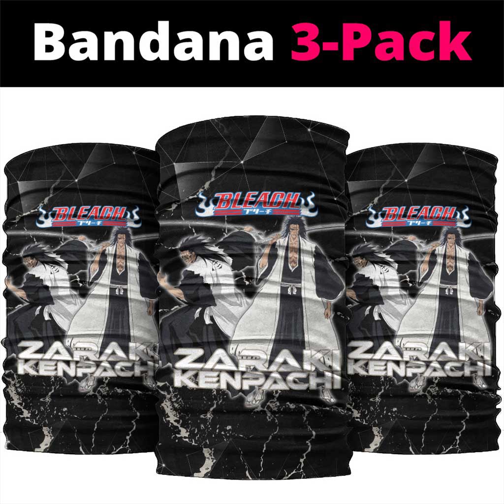 Zaraki Kenpachi Bleach Neck Gaiter Dark Marble Anime Shatter Style