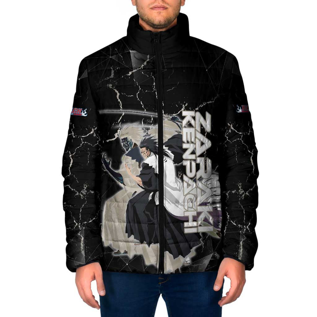 Zaraki Kenpachi Bleach Padded Jacket Dark Marble Anime Shatter Style