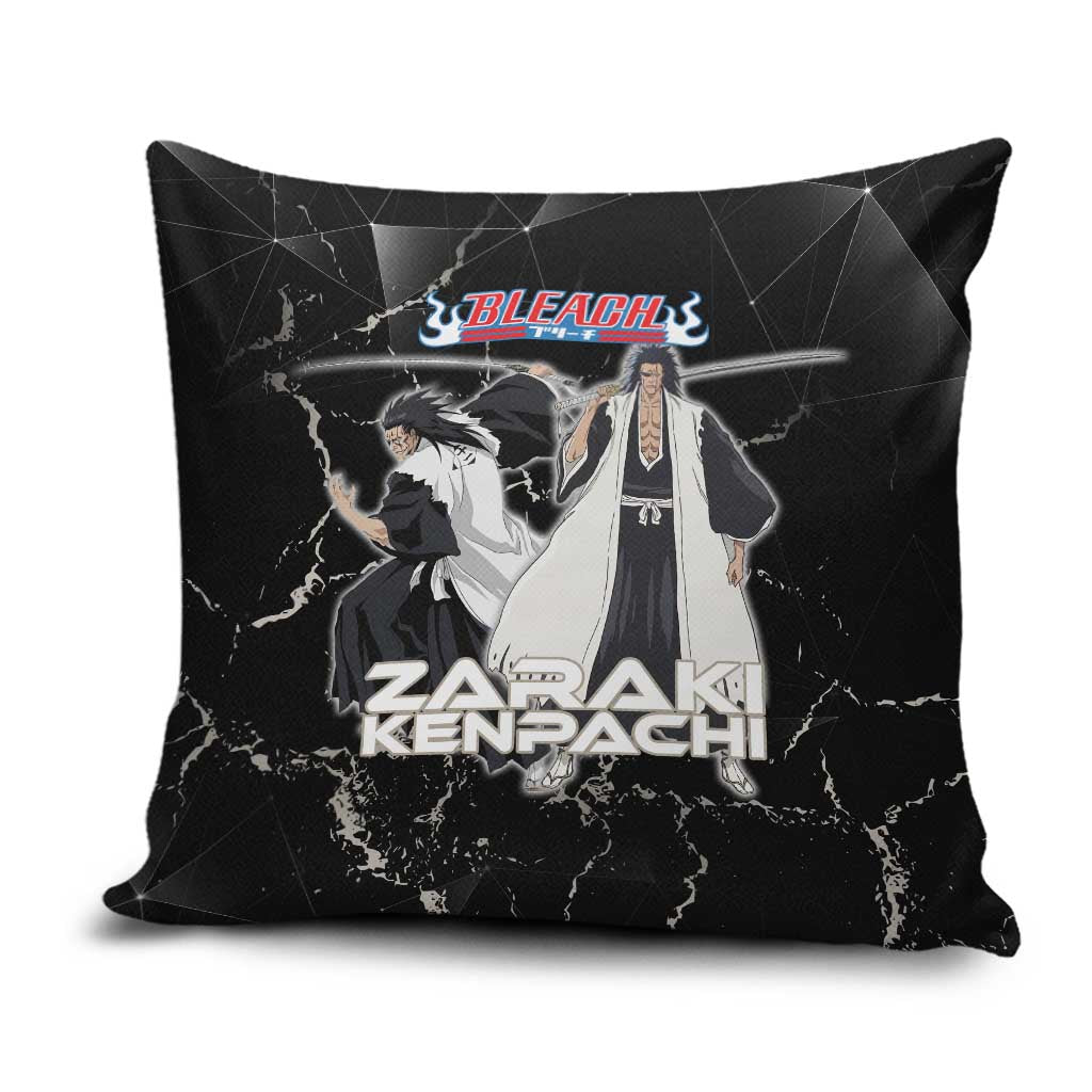Zaraki Kenpachi Bleach Pillow Cover Dark Marble Anime Shatter Style
