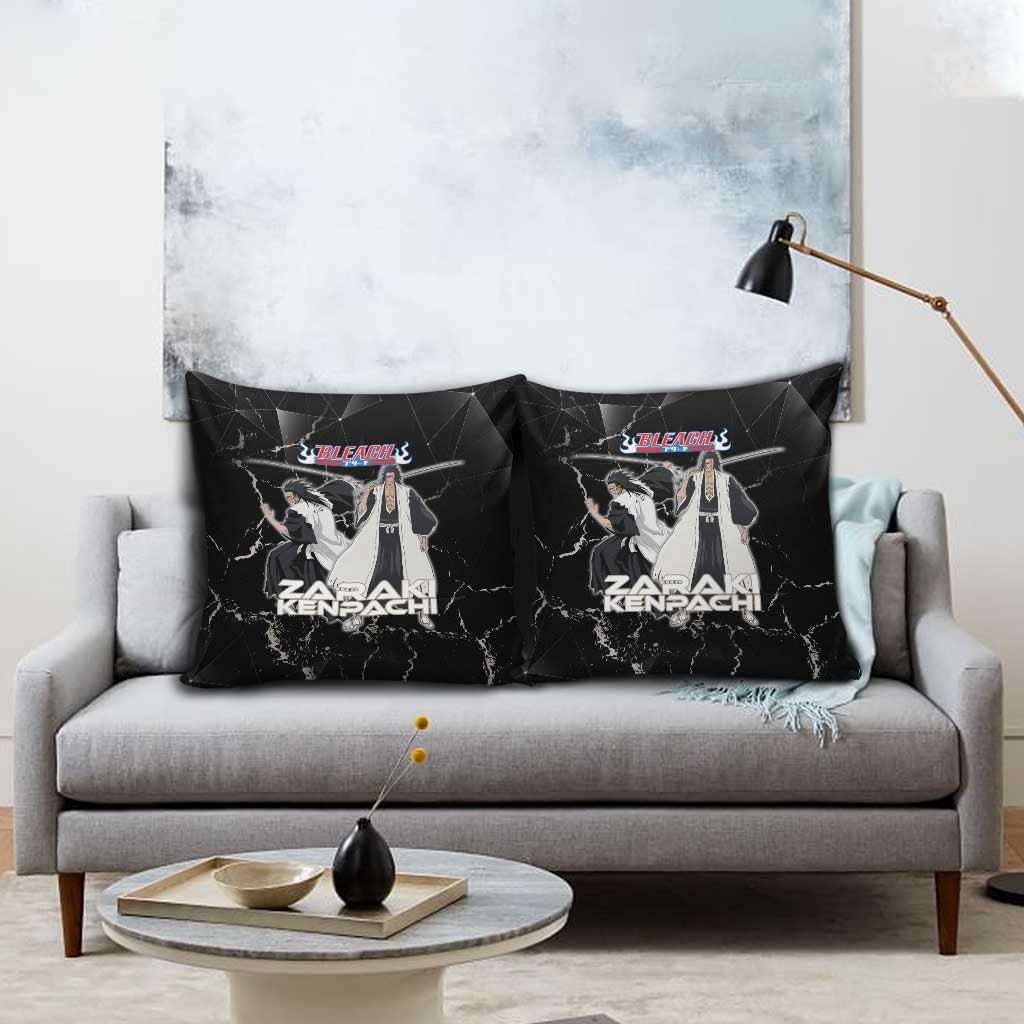Zaraki Kenpachi Bleach Pillow Cover Dark Marble Anime Shatter Style