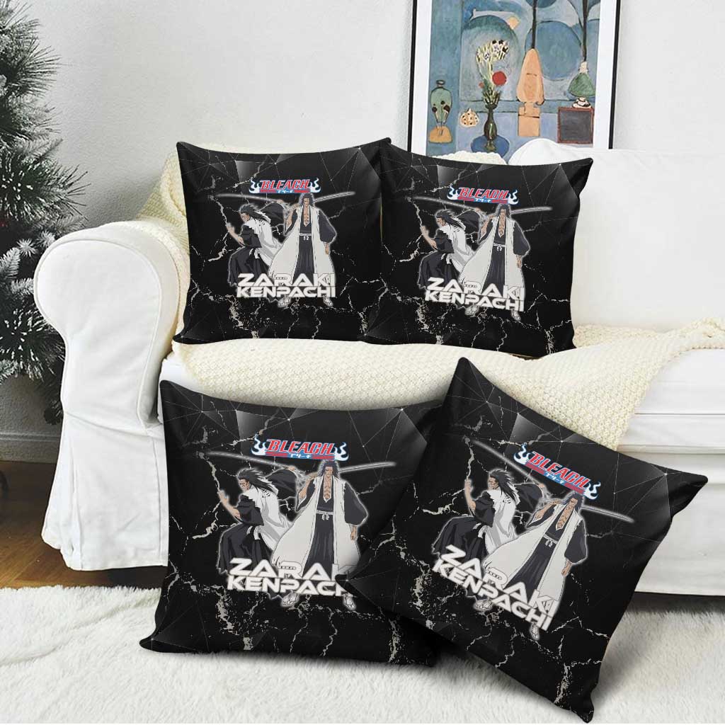 Zaraki Kenpachi Bleach Pillow Cover Dark Marble Anime Shatter Style