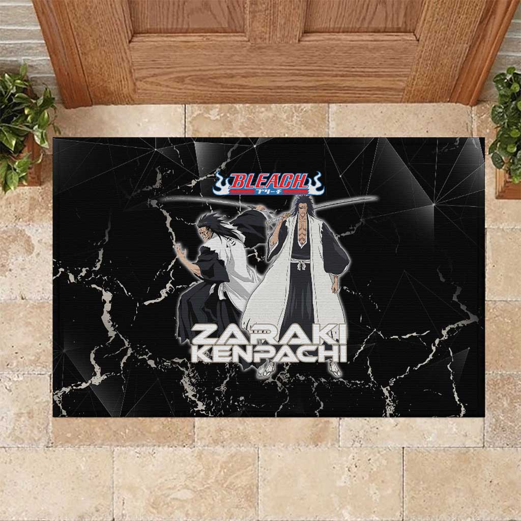 Zaraki Kenpachi Bleach Rubber Doormat Dark Marble Anime Shatter Style