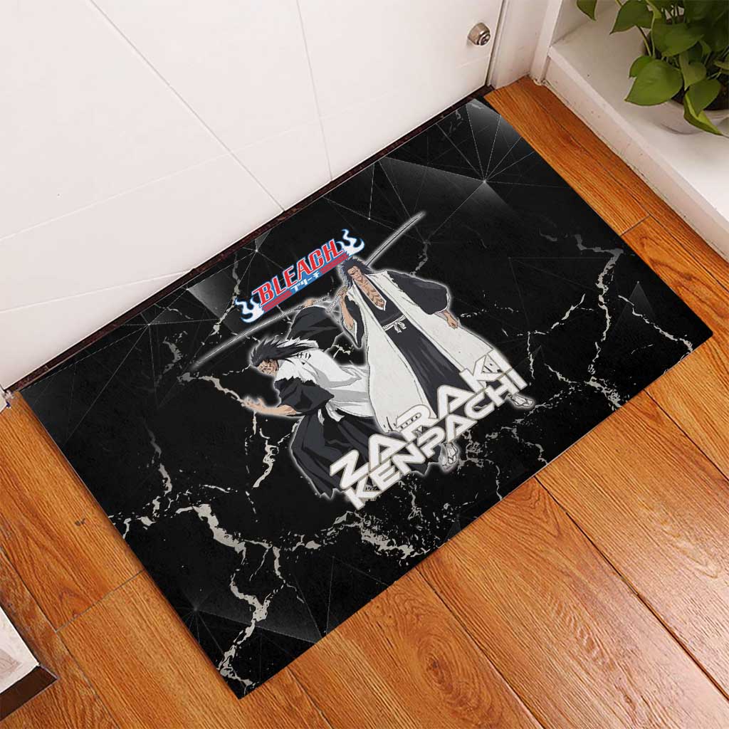 Zaraki Kenpachi Bleach Rubber Doormat Dark Marble Anime Shatter Style