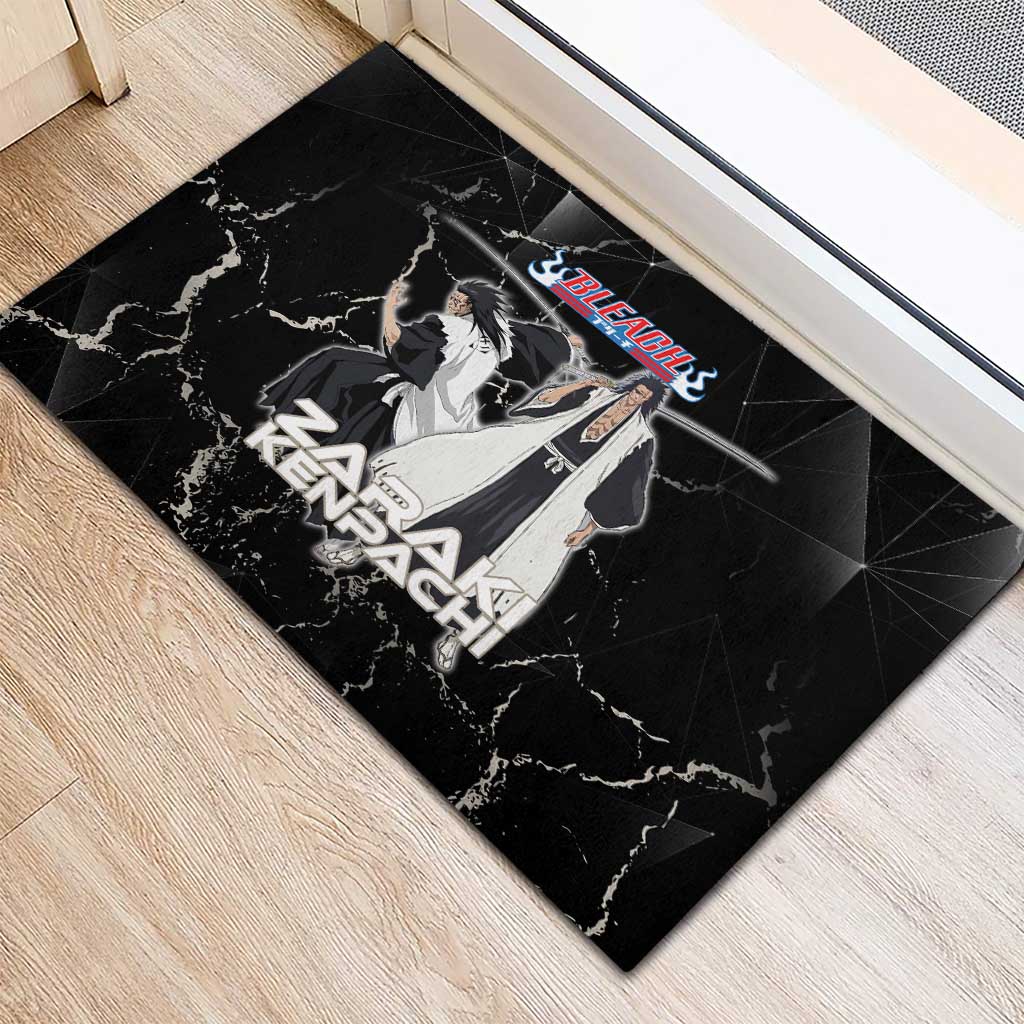 Zaraki Kenpachi Bleach Rubber Doormat Dark Marble Anime Shatter Style