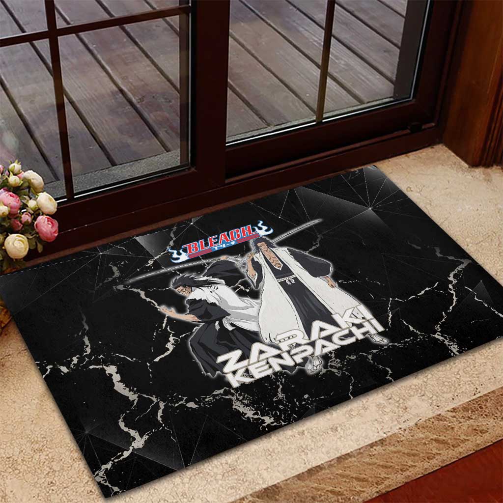 Zaraki Kenpachi Bleach Rubber Doormat Dark Marble Anime Shatter Style