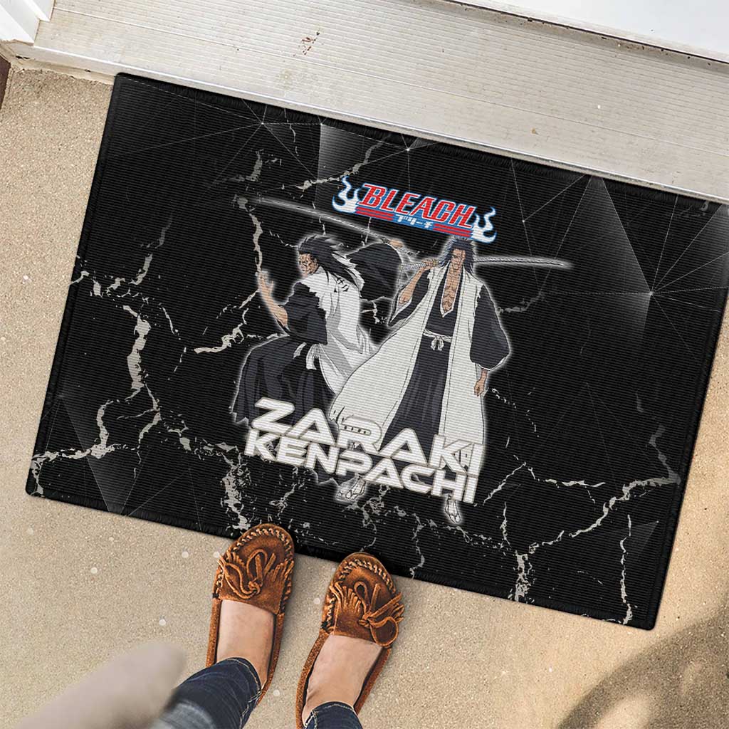 Zaraki Kenpachi Bleach Rubber Doormat Dark Marble Anime Shatter Style