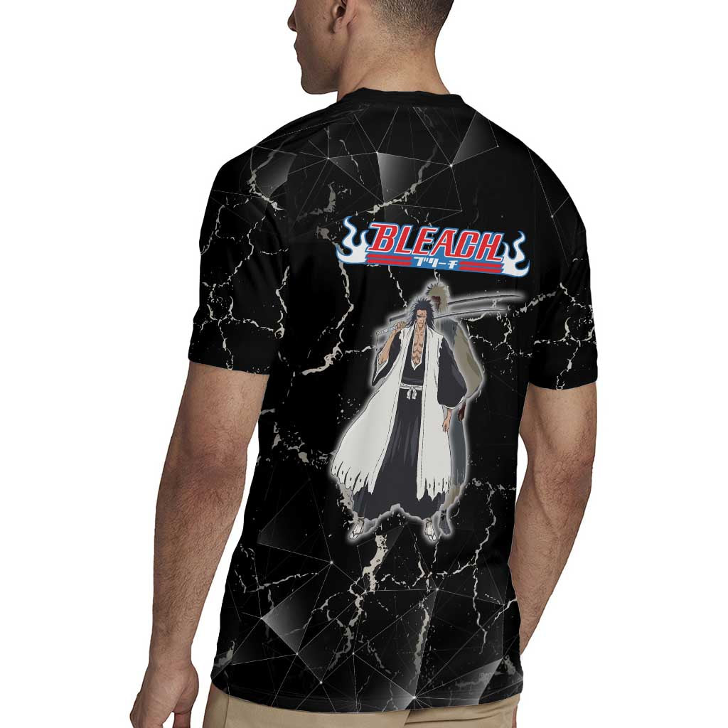 Zaraki Kenpachi Bleach Rugby Jersey Dark Marble Anime Shatter Style