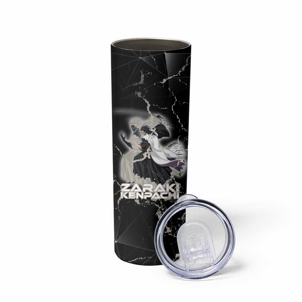 Zaraki Kenpachi Bleach Skinny Tumbler Dark Marble Anime Shatter Style