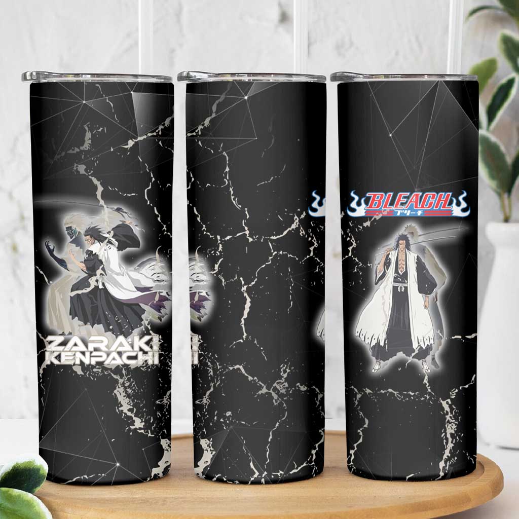 Zaraki Kenpachi Bleach Skinny Tumbler Dark Marble Anime Shatter Style