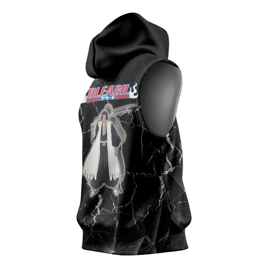 Zaraki Kenpachi Bleach Sleeveless Hoodie Dark Marble Anime Shatter Style