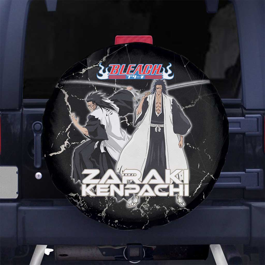 Zaraki Kenpachi Bleach Spare Tire Cover Dark Marble Anime Shatter Style