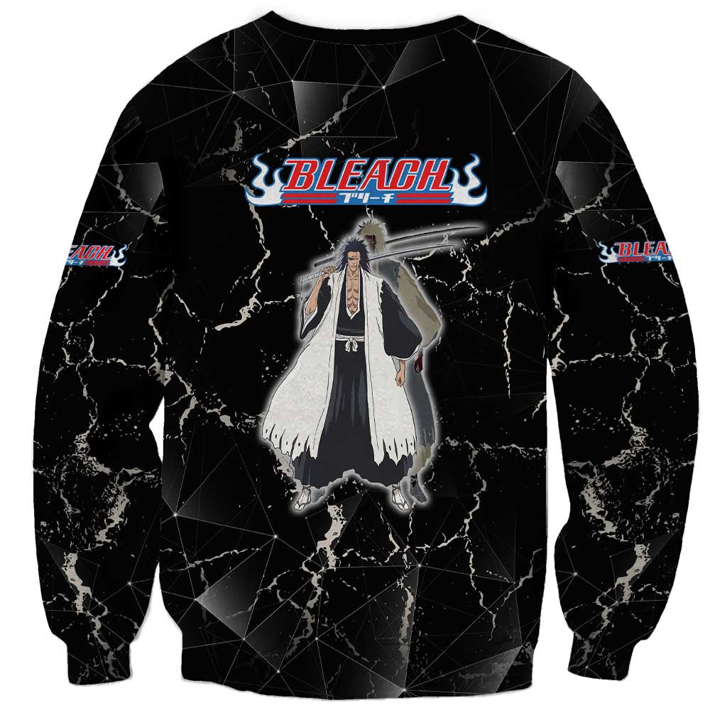 Zaraki Kenpachi Bleach Sweatshirt Dark Marble Anime Shatter Style
