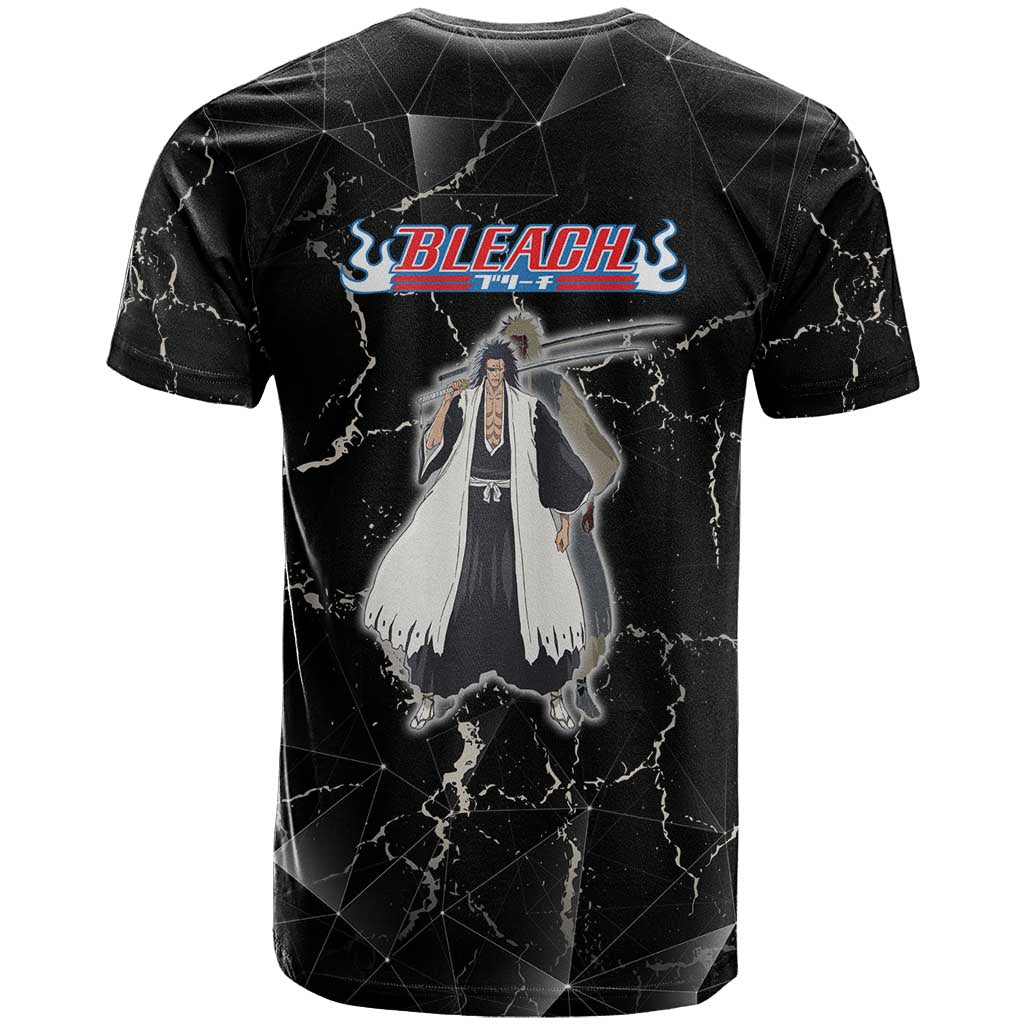Zaraki Kenpachi Bleach T Shirt Dark Marble Anime Shatter Style