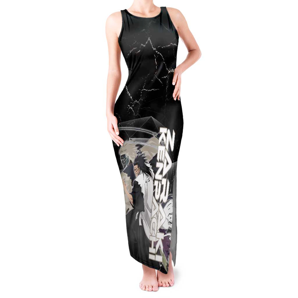 Zaraki Kenpachi Bleach Tank Maxi Dress Dark Marble Anime Shatter Style