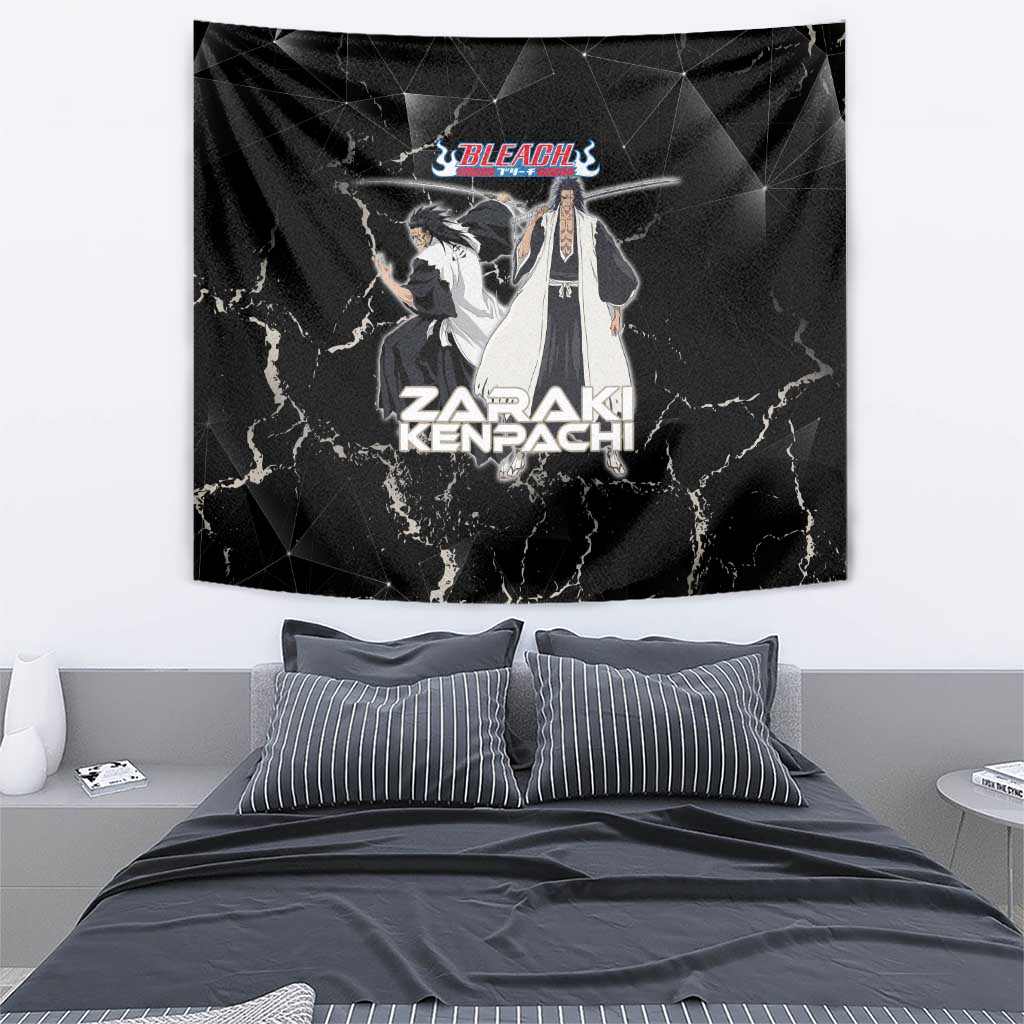 Zaraki Kenpachi Bleach Tapestry Dark Marble Anime Shatter Style