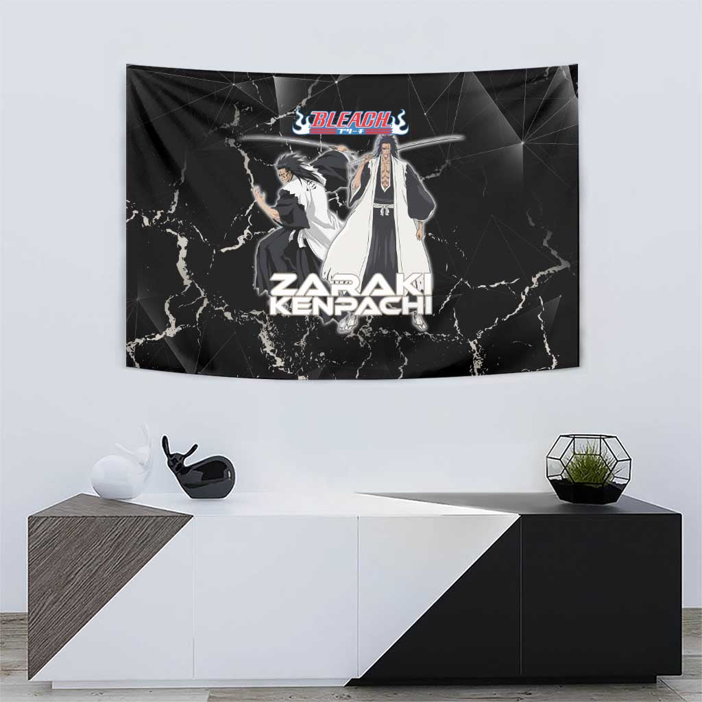 Zaraki Kenpachi Bleach Tapestry Dark Marble Anime Shatter Style