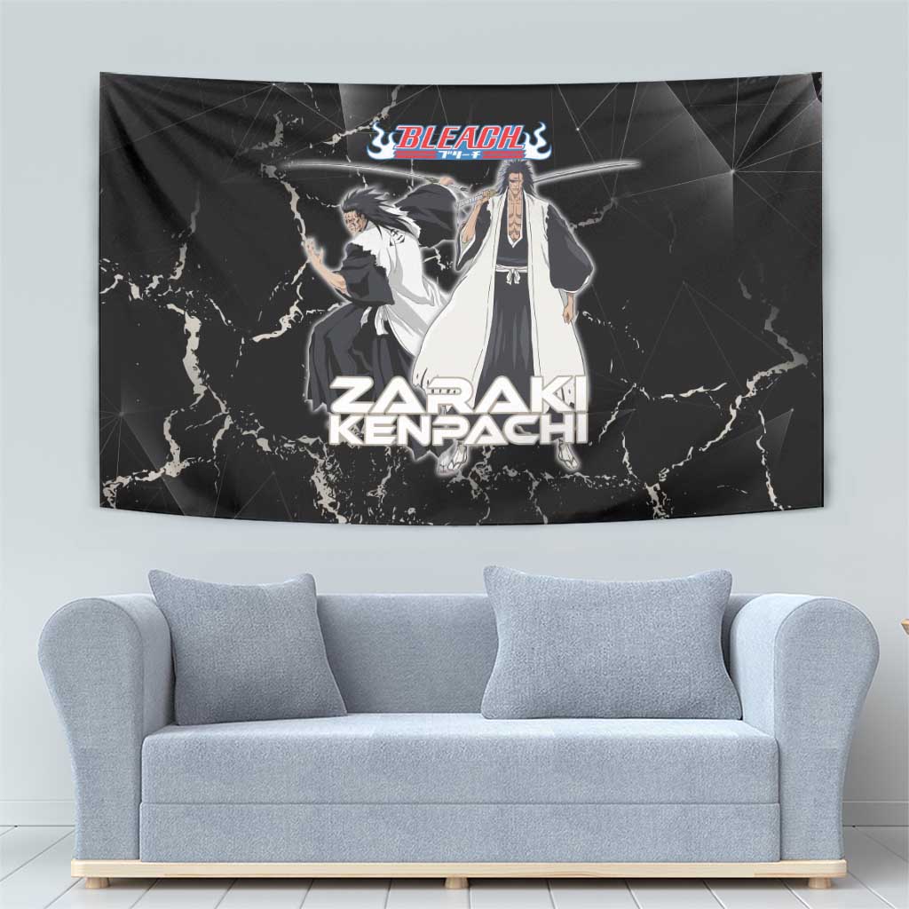 Zaraki Kenpachi Bleach Tapestry Dark Marble Anime Shatter Style