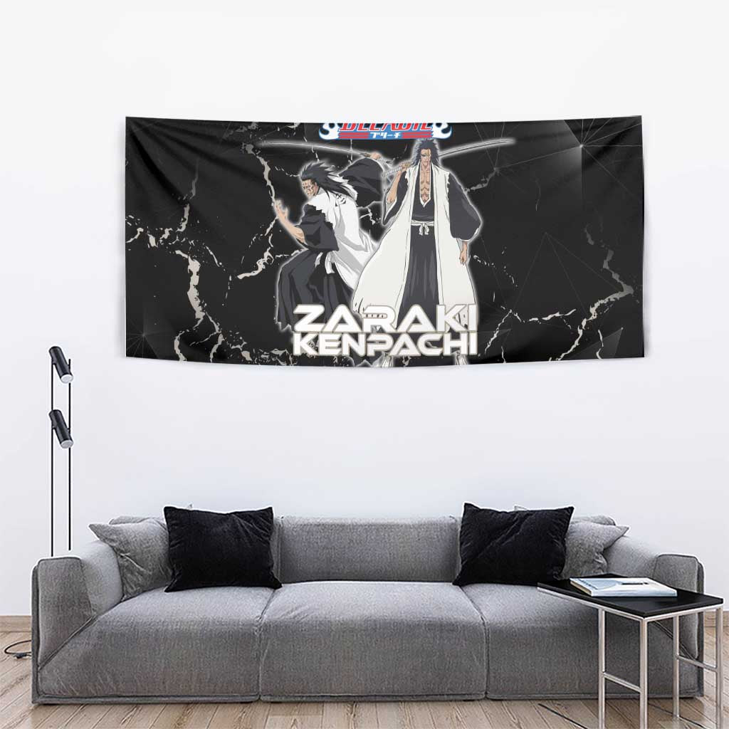 Zaraki Kenpachi Bleach Tapestry Dark Marble Anime Shatter Style