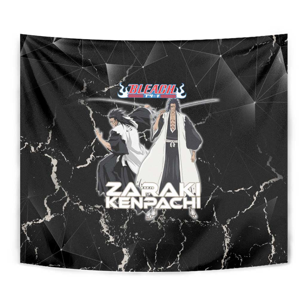 Zaraki Kenpachi Bleach Tapestry Dark Marble Anime Shatter Style