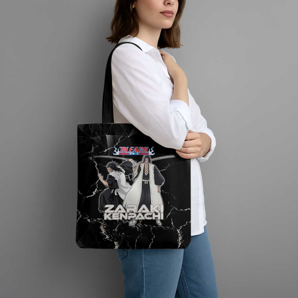 Zaraki Kenpachi Bleach Tote Bag Dark Marble Anime Shatter Style