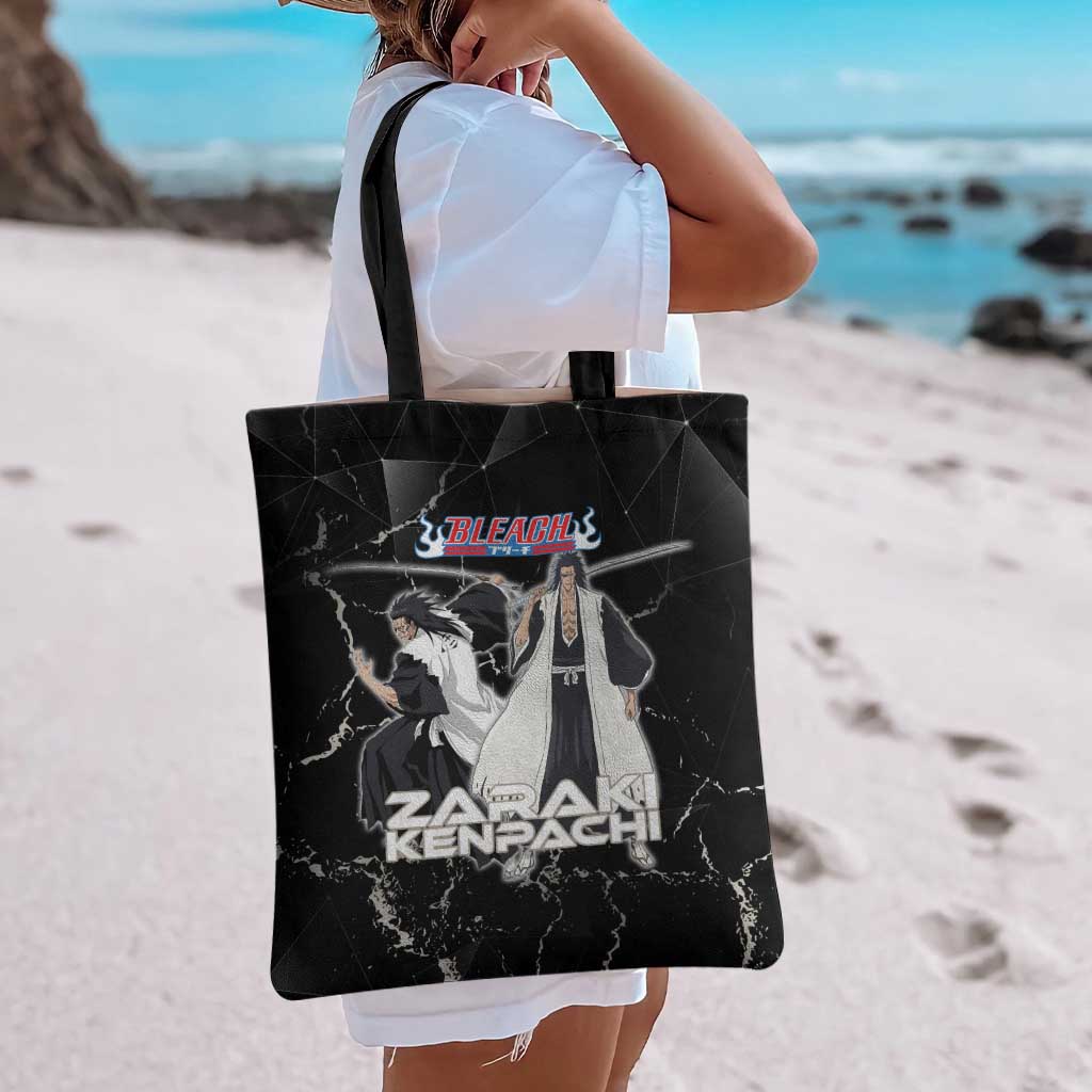 Zaraki Kenpachi Bleach Tote Bag Dark Marble Anime Shatter Style