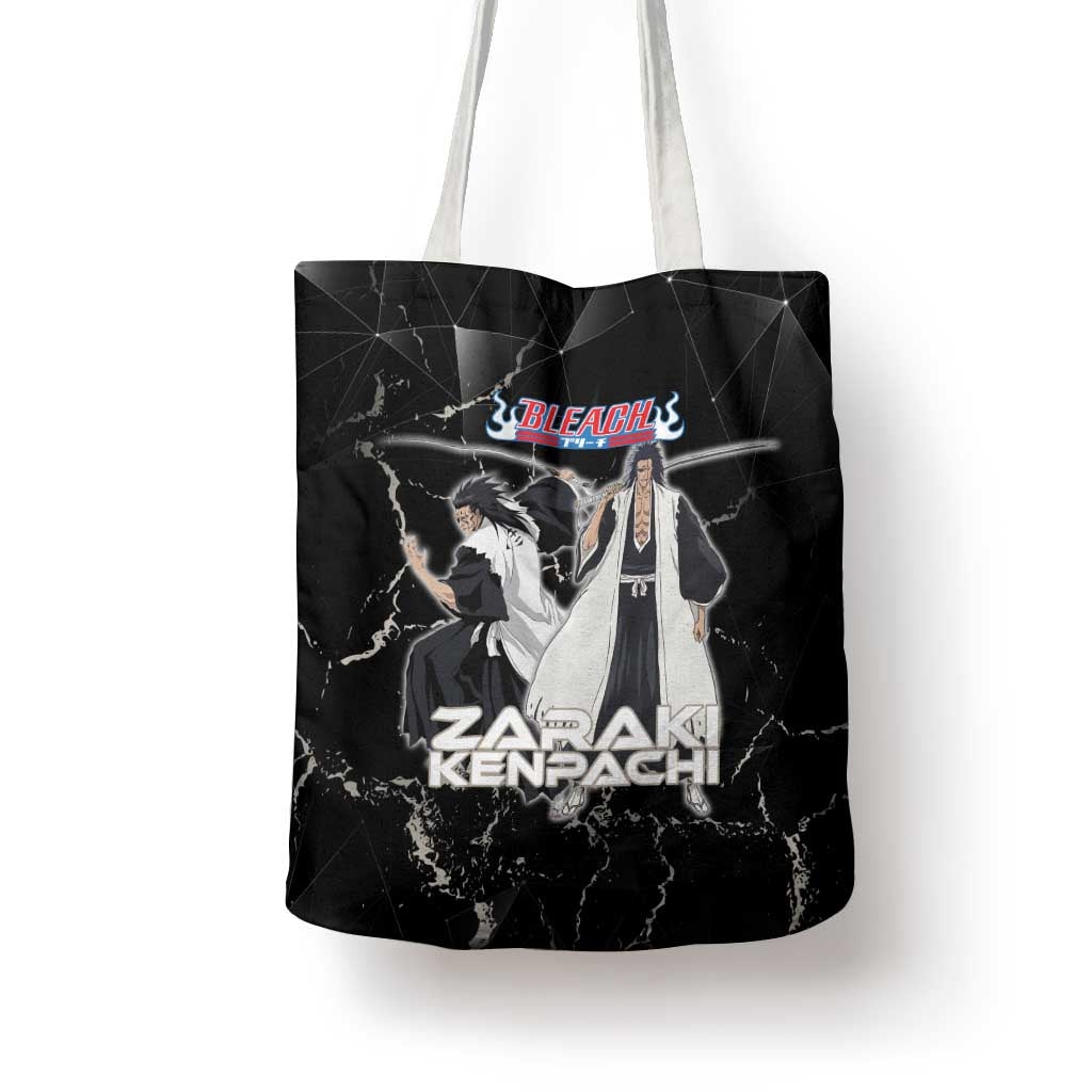 Zaraki Kenpachi Bleach Tote Bag Dark Marble Anime Shatter Style