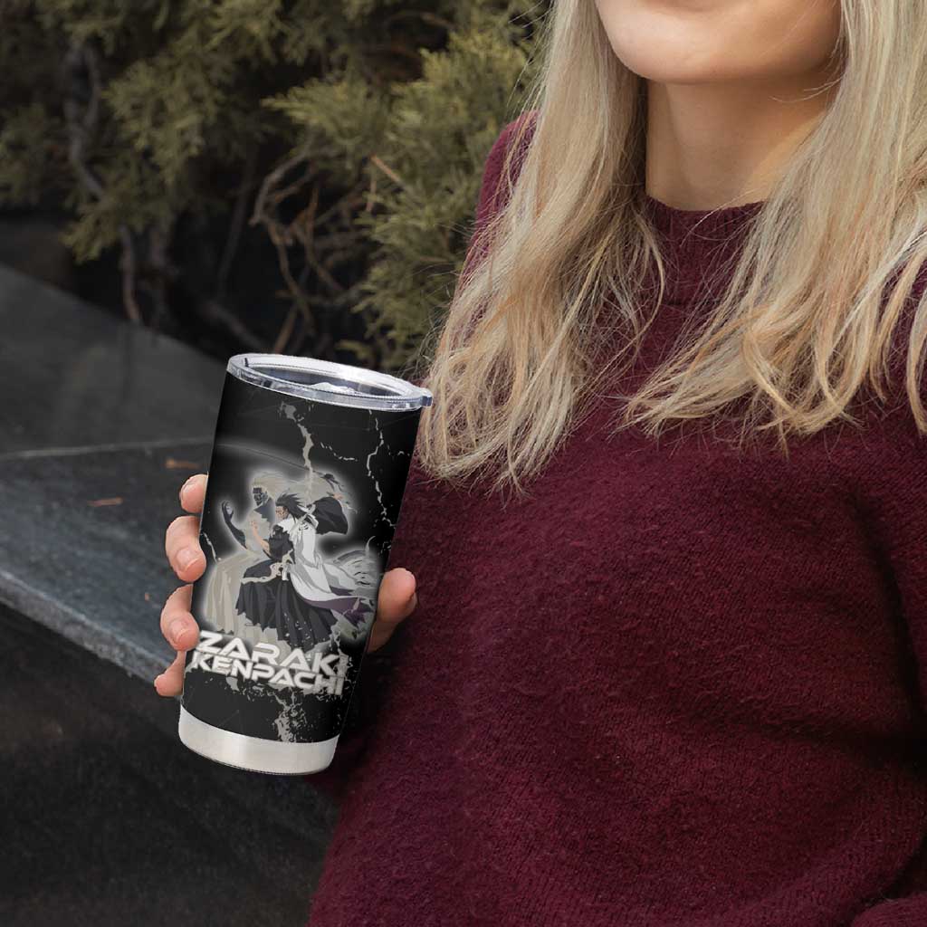 Zaraki Kenpachi Bleach Tumbler Cup Dark Marble Anime Shatter Style