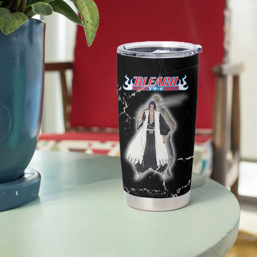 Zaraki Kenpachi Bleach Tumbler Cup Dark Marble Anime Shatter Style