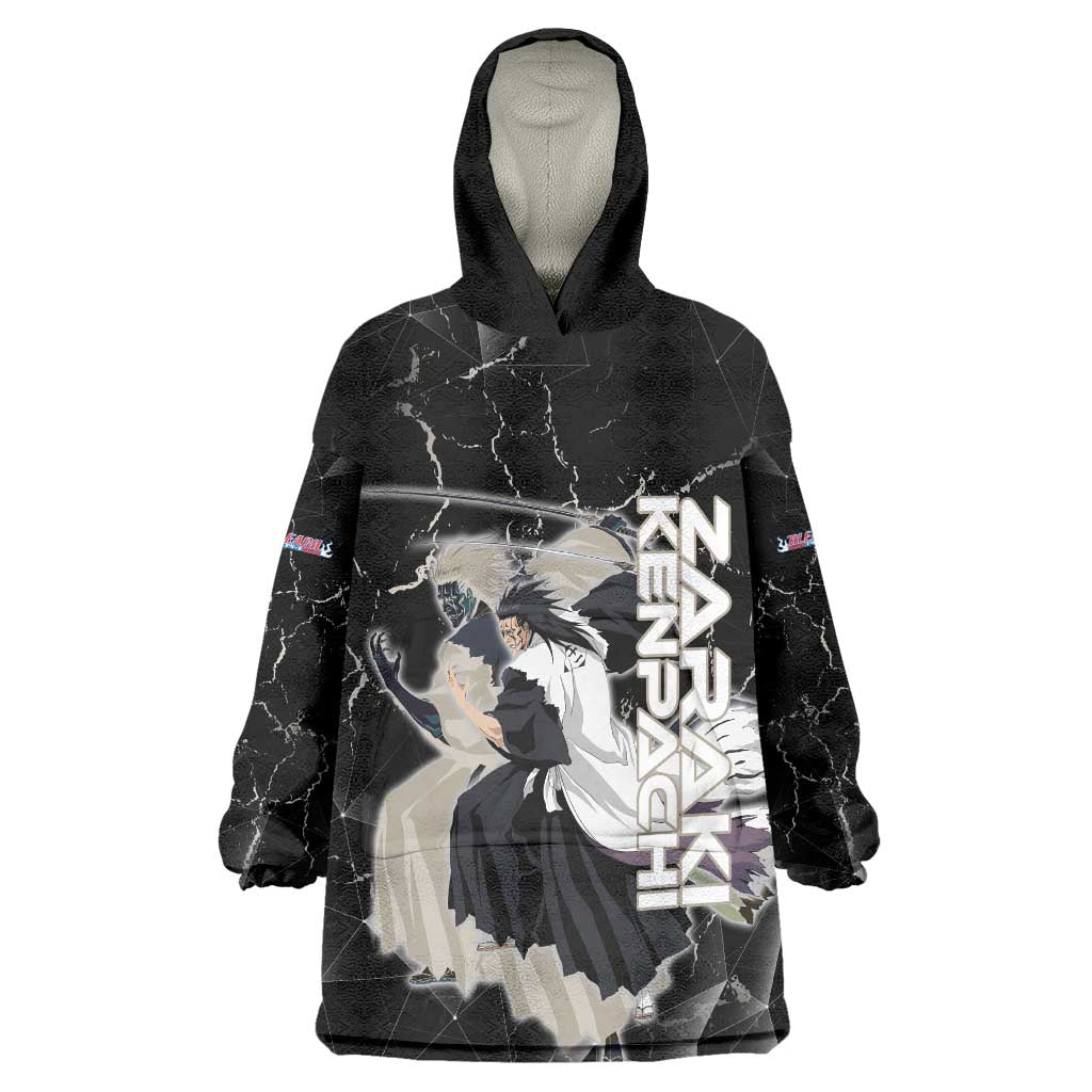 Zaraki Kenpachi Bleach Wearable Blanket Hoodie Dark Marble Anime Shatter Style